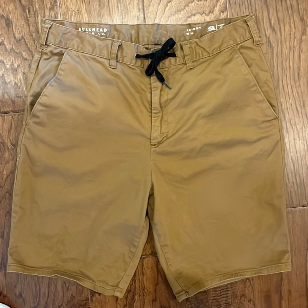 Bullhead Denim Co-Khaki shorts-Skinny-34